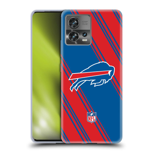 NFL Buffalo Bills Artwork Stripes Soft Gel Case for Motorola Moto Edge 30 Fusion