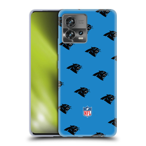 NFL Carolina Panthers Artwork Patterns Soft Gel Case for Motorola Moto Edge 30 Fusion