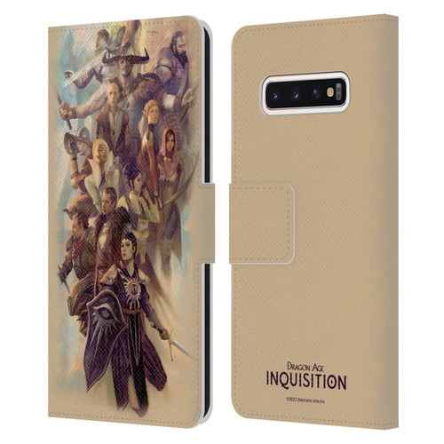 EA Bioware Dragon Age Inquisition Graphics Companions And Advisors Leather Book Wallet Case Cover For Samsung Galaxy S10