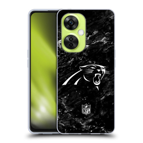 NFL Carolina Panthers Artwork Marble Soft Gel Case for OnePlus Nord CE 3 Lite 5G