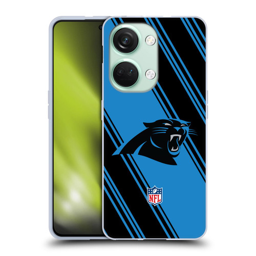 NFL Carolina Panthers Artwork Stripes Soft Gel Case for OnePlus Nord 3 5G