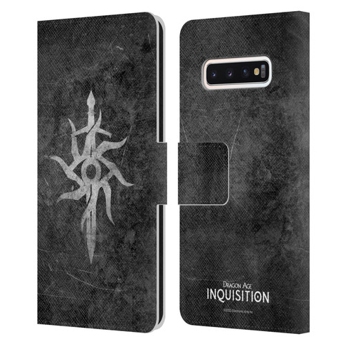 EA Bioware Dragon Age Inquisition Graphics Distressed Symbol Leather Book Wallet Case Cover For Samsung Galaxy S10