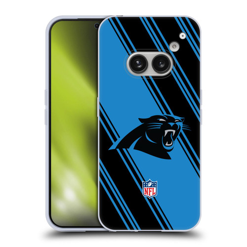 NFL Carolina Panthers Artwork Stripes Soft Gel Case for Nothing Phone (2a)