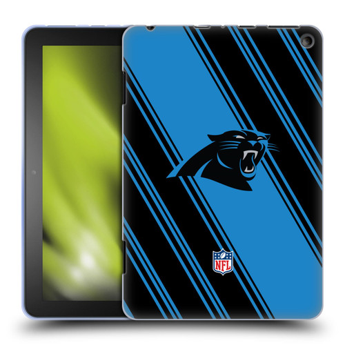 NFL Carolina Panthers Artwork Stripes Soft Gel Case for Amazon Fire HD 8/Fire HD 8 Plus 2020