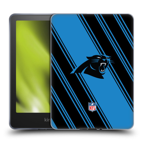 NFL Carolina Panthers Artwork Stripes Soft Gel Case for Amazon Kindle Paperwhite 5 (2021)