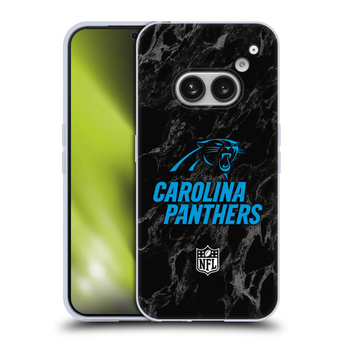 NFL Carolina Panthers Graphics Coloured Marble Soft Gel Case for Nothing Phone (2a)