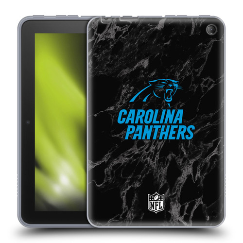 NFL Carolina Panthers Graphics Coloured Marble Soft Gel Case for Amazon Fire 7 2022