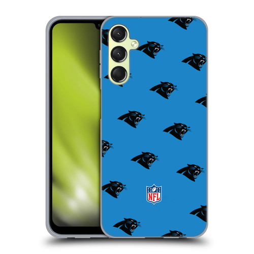 NFL Carolina Panthers Artwork Patterns Soft Gel Case for Samsung Galaxy A24 4G / M34 5G