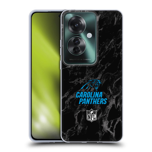 NFL Carolina Panthers Graphics Coloured Marble Soft Gel Case for OPPO Reno11 F 5G / F25 Pro 5G