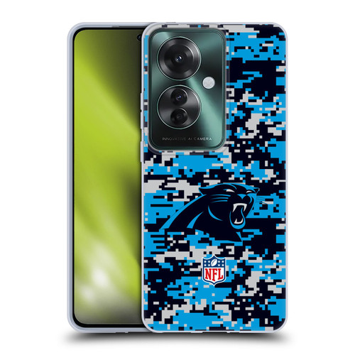 NFL Carolina Panthers Graphics Digital Camouflage Soft Gel Case for OPPO Reno11 F 5G / F25 Pro 5G