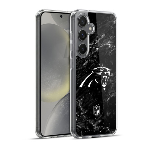 NFL Carolina Panthers Artwork Marble Soft Gel Case for Samsung Galaxy S24+ 5G & MagSafe
