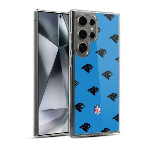 NFL Carolina Panthers Artwork Patterns Soft Gel Case for Samsung Galaxy S24 Ultra 5G & MagSafe