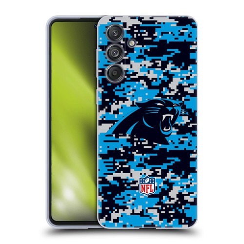 NFL Carolina Panthers Graphics Digital Camouflage Soft Gel Case for Samsung Galaxy M55 5G