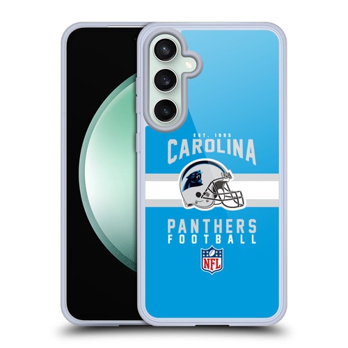NFL Carolina Panthers Graphics Helmet Typography Soft Gel Case for Samsung Galaxy S23 FE 5G
