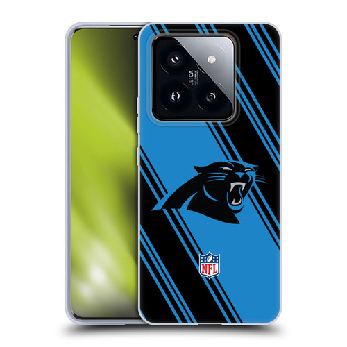 NFL Carolina Panthers Artwork Stripes Soft Gel Case for Xiaomi 14 Pro