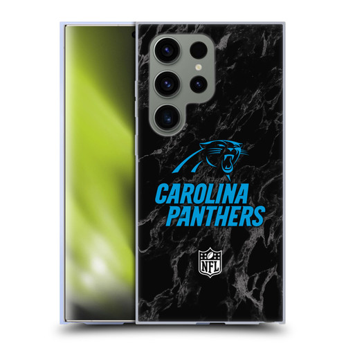 NFL Carolina Panthers Graphics Coloured Marble Soft Gel Case for Samsung Galaxy S24 Ultra 5G