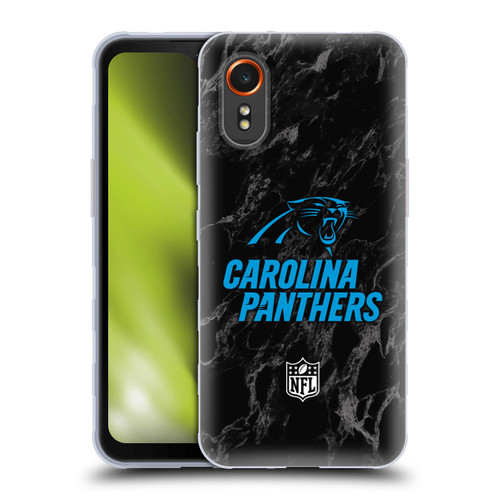 NFL Carolina Panthers Graphics Coloured Marble Soft Gel Case for Samsung Galaxy Xcover7 5G