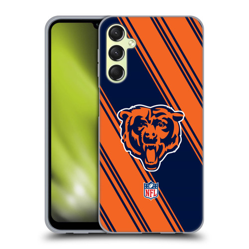 NFL Chicago Bears Artwork Stripes Soft Gel Case for Samsung Galaxy A24 4G / M34 5G