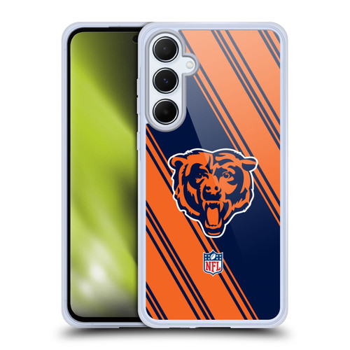 NFL Chicago Bears Artwork Stripes Soft Gel Case for Samsung Galaxy A55 5G