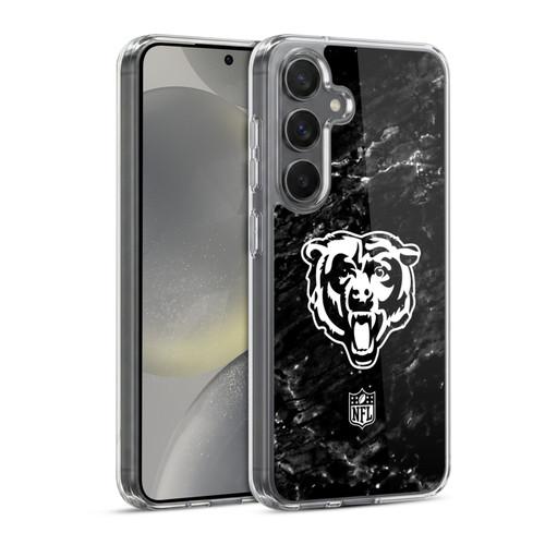 NFL Chicago Bears Artwork Marble Soft Gel Case for Samsung Galaxy S24 5G