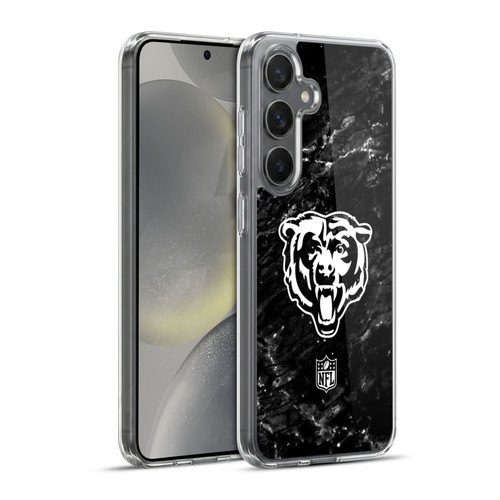 NFL Chicago Bears Artwork Marble Soft Gel Case for Samsung Galaxy S24+ 5G