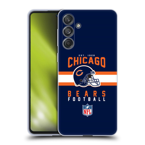 NFL Chicago Bears Graphics Helmet Typography Soft Gel Case for Samsung Galaxy M55 5G