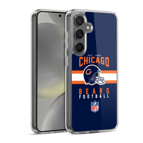 NFL Chicago Bears Graphics Helmet Typography Soft Gel Case for Samsung Galaxy S24 5G