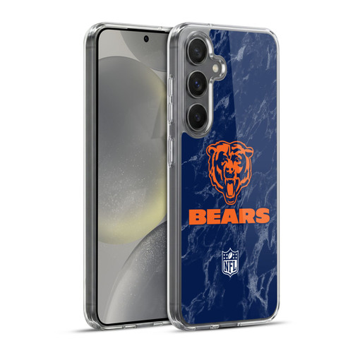 NFL Chicago Bears Graphics Coloured Marble Soft Gel Case for Samsung Galaxy S24+ 5G