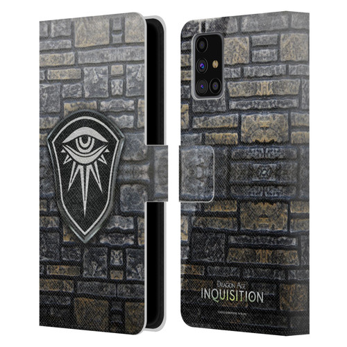 EA Bioware Dragon Age Inquisition Graphics Distressed Crest Leather Book Wallet Case Cover For Samsung Galaxy M31s (2020)