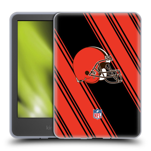 NFL Cleveland Browns Artwork Stripes Soft Gel Case for Amazon Kindle 11th Gen 6in 2022