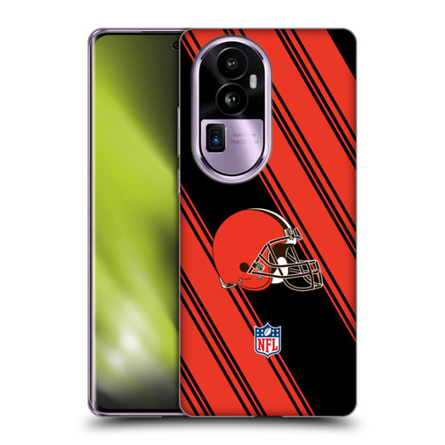 NFL Cleveland Browns Artwork Stripes Soft Gel Case for OPPO Reno10 Pro+
