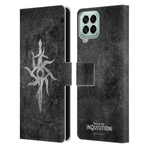 EA Bioware Dragon Age Inquisition Graphics Distressed Symbol Leather Book Wallet Case Cover For Samsung Galaxy M33 (2022)