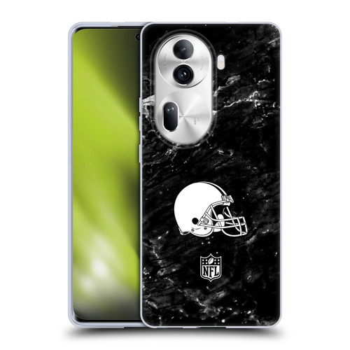 NFL Cleveland Browns Artwork Marble Soft Gel Case for OPPO Reno11 Pro