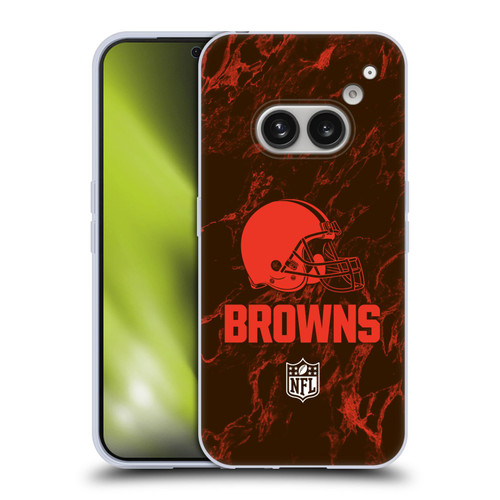 NFL Cleveland Browns Graphics Coloured Marble Soft Gel Case for Nothing Phone (2a)