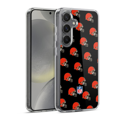 NFL Cleveland Browns Artwork Patterns Soft Gel Case for Samsung Galaxy S24 5G & MagSafe