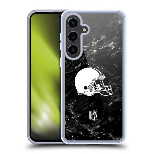 NFL Cleveland Browns Artwork Marble Soft Gel Case for Samsung Galaxy S24+ 5G