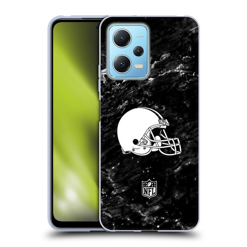 NFL Cleveland Browns Artwork Marble Soft Gel Case for Xiaomi Redmi Note 12 5G