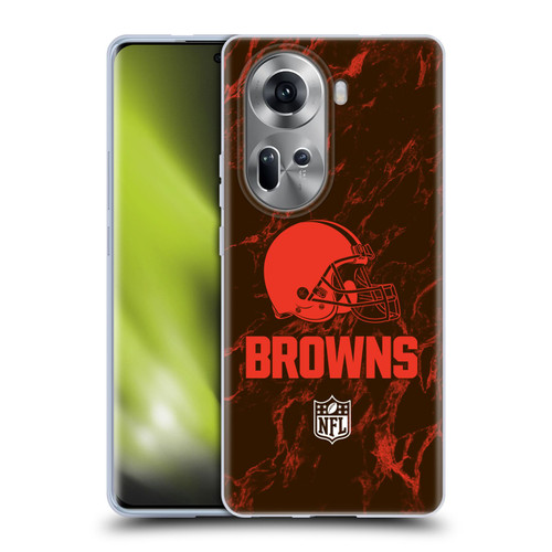 NFL Cleveland Browns Graphics Coloured Marble Soft Gel Case for OPPO Reno11