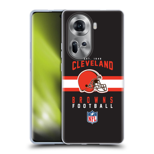 NFL Cleveland Browns Graphics Helmet Typography Soft Gel Case for OPPO Reno11