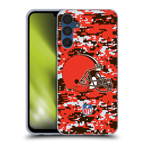 NFL Cleveland Browns Graphics Digital Camouflage Soft Gel Case for Samsung Galaxy A15