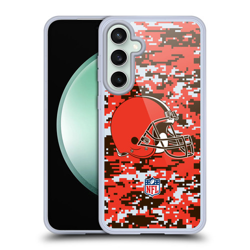 NFL Cleveland Browns Graphics Digital Camouflage Soft Gel Case for Samsung Galaxy S23 FE 5G