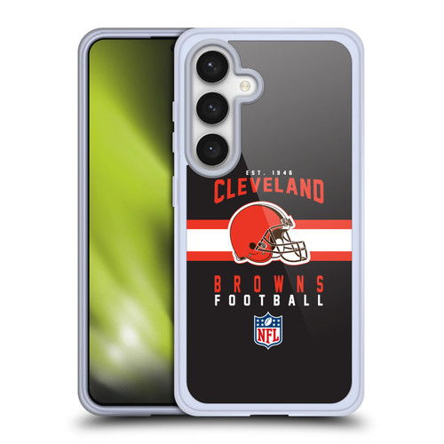 NFL Cleveland Browns Graphics Helmet Typography Soft Gel Case for Samsung Galaxy S24 5G