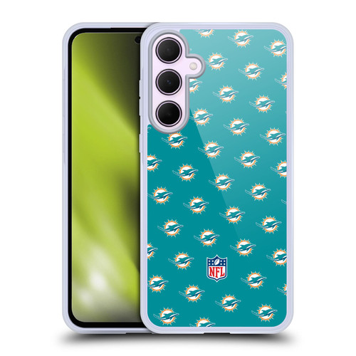 NFL Miami Dolphins Artwork Patterns Soft Gel Case for Samsung Galaxy A35 5G