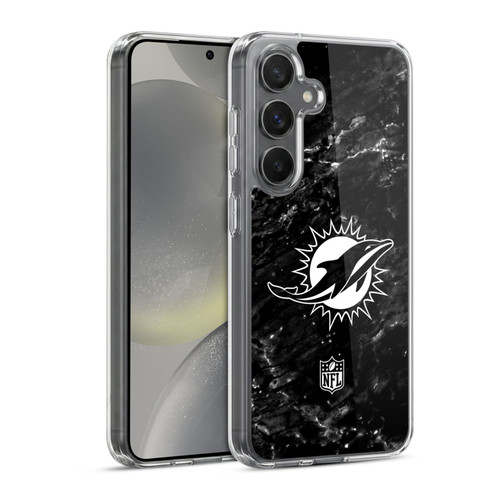 NFL Miami Dolphins Artwork Marble Soft Gel Case for Samsung Galaxy S24 5G