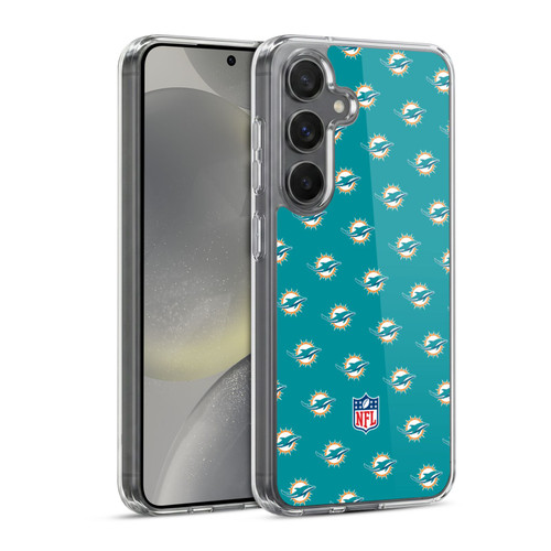 NFL Miami Dolphins Artwork Patterns Soft Gel Case for Samsung Galaxy S24 5G