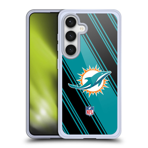 NFL Miami Dolphins Artwork Stripes Soft Gel Case for Samsung Galaxy S24 5G