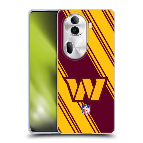 NFL Washington Football Team Artwork Stripes Soft Gel Case for OPPO Reno11 Pro