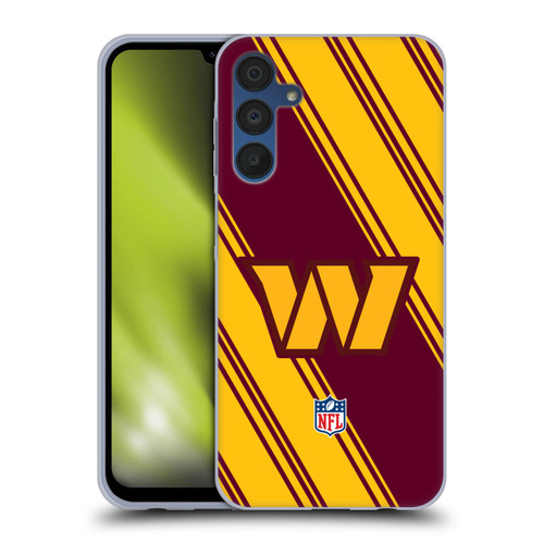 NFL Washington Football Team Artwork Stripes Soft Gel Case for Samsung Galaxy A15