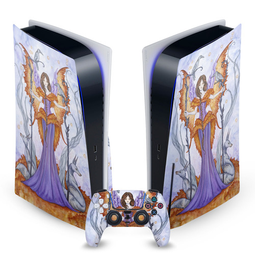 Amy Brown Fairy Art Raven Pixie Vinyl Sticker Skin Decal Cover for Sony PS5 Disc Edition Bundle