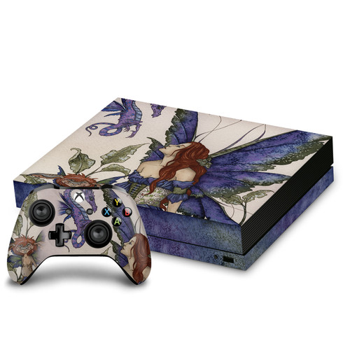 Amy Brown Fairy Art Bottom Of The Garden Pixie Vinyl Sticker Skin Decal Cover for Microsoft Xbox One X Bundle